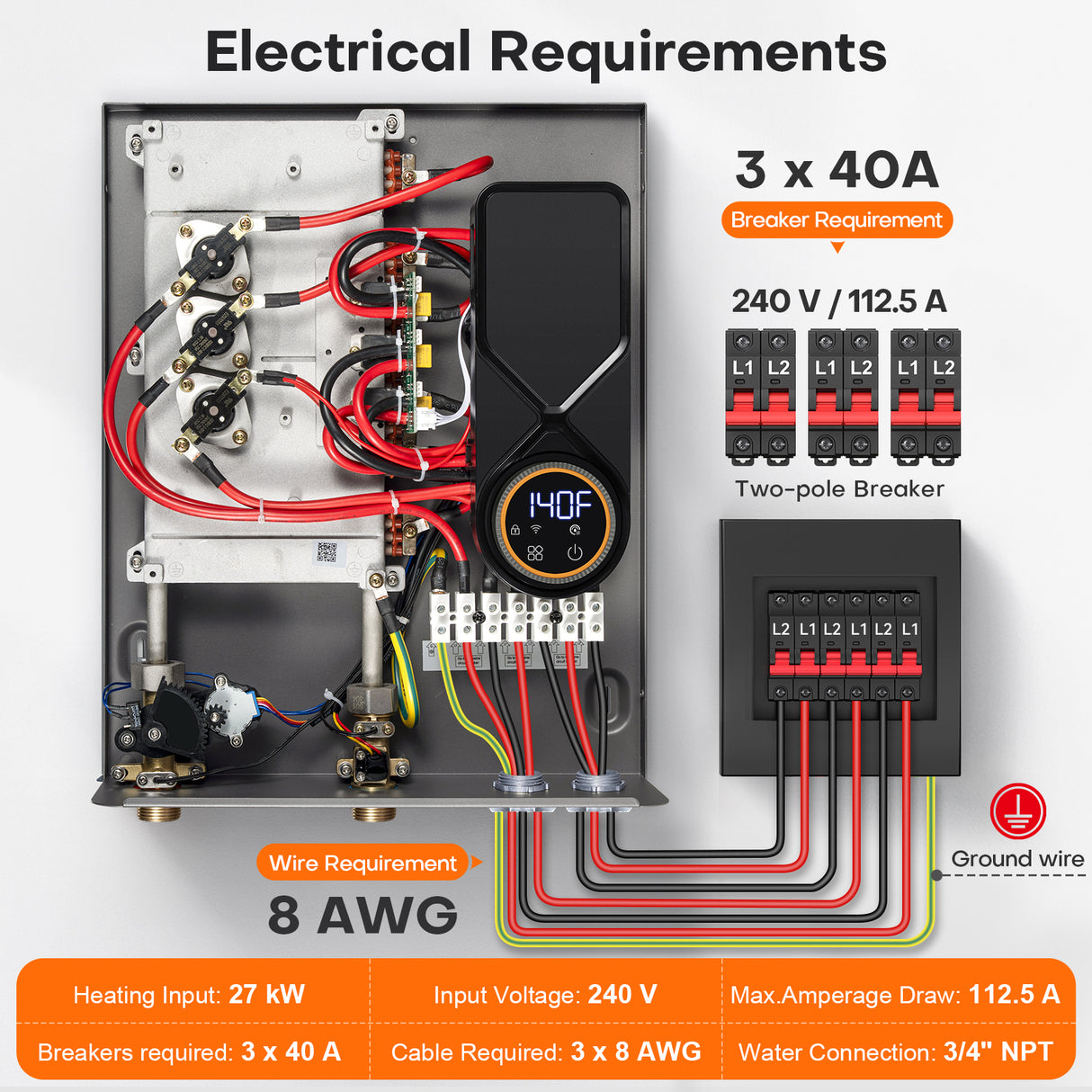 WM36 Plus Smart Whole-House Tankless Electric Water Heater