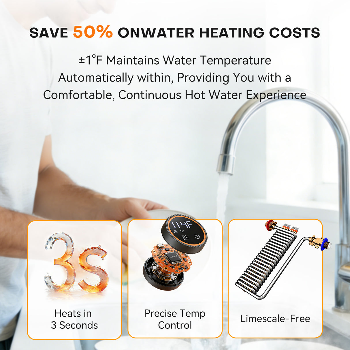 WM12 Smart Point-of-Use Tankless Electric Water Heater