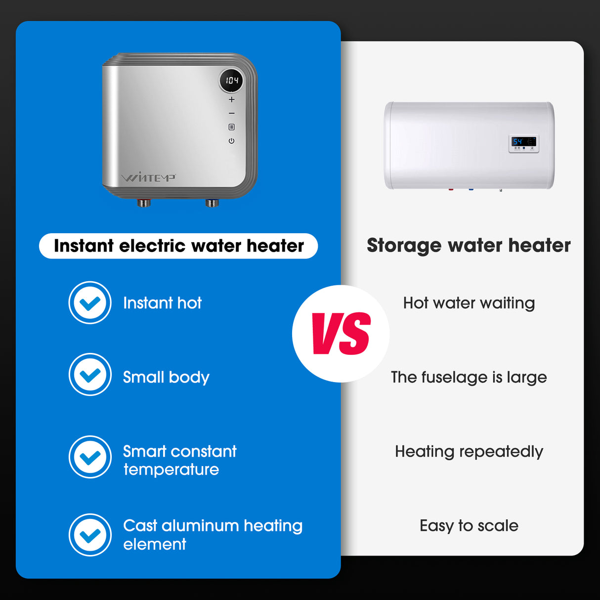 The Different of Tankless Electric Water and the Storage Water Heater